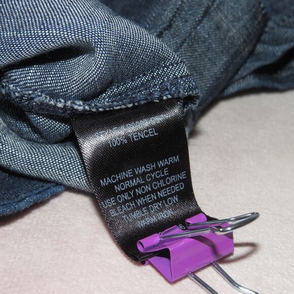 Sanctuary Lila Chambray Bell Sleeve Lace Up Blouse - Picture 9 of 9